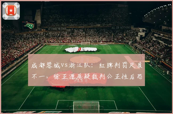 成都蓉城vs浙江队：红牌判罚尺度不一，徐正源质疑裁判公正性后恐遭停赛